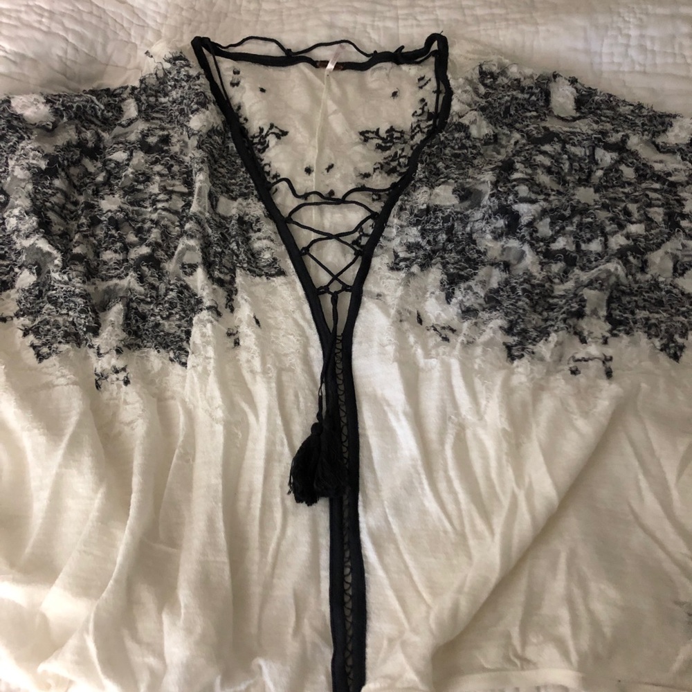Free People Dreamcatcher Lace Up Poncho